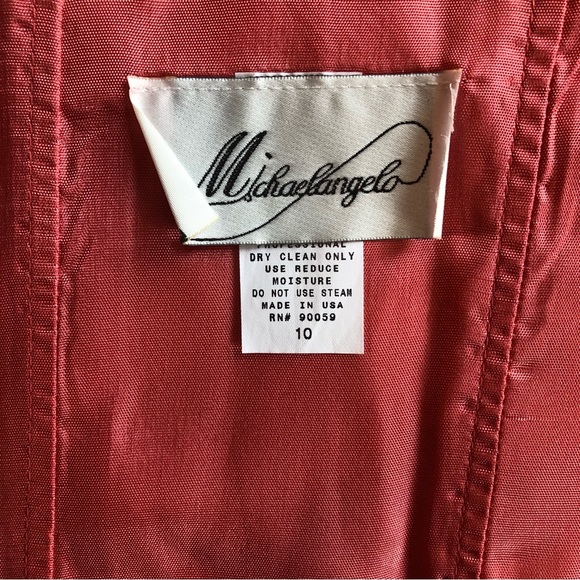 Vintage Pink Orange rhinestone halter Top size 10 Medium 90s - Picture 7 of 16